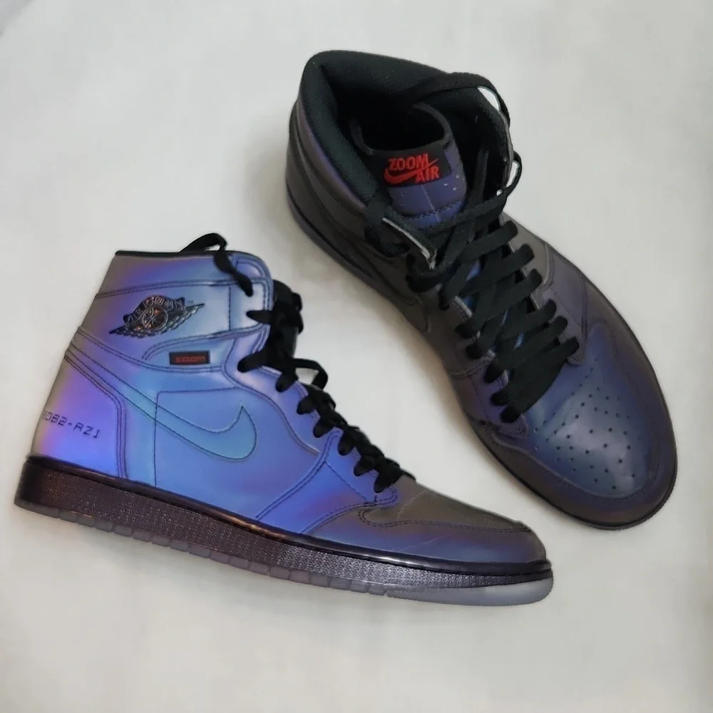 Nike Air Jordan 1 Retro High Zoom Fearless Iridescent Sneakers (M Size 10) - Picture 4 of 16